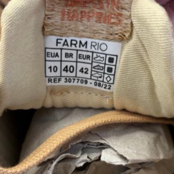 NEW FARM Rio Rainbow Island Platform Sneaker Tennis Shoe Natural Weave Sun EU 42 - Picture 9 of 13